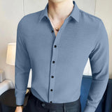 Business Waffle Designer Fashion Men's Shirt