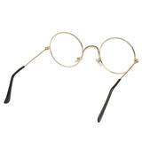 Unisex Clear Golden Round Sunglass