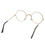 Unisex Clear Golden Round Sunglass