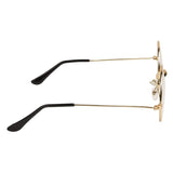 Unisex Clear Golden Round Sunglass