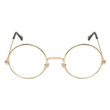 Unisex Clear Golden Round Sunglass